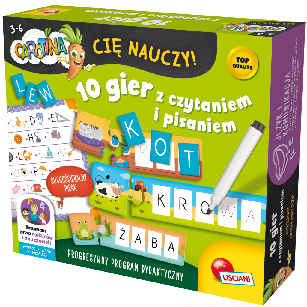 Kolekcja 10 gier edukacyjnych do nauki czytania i pisania! Wiele aktywności edukacyjnych dla przedszkolaków wzbogacających słownictwo.

• Progresywny program edukacyjny

• Pisak suchościeralny